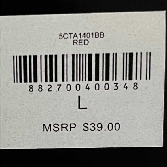 Bebe Bold Red Tee with Gold Logo - Picture 5 of 5